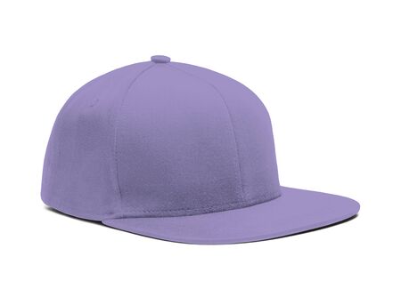 A highly dimension Side View Snapback Cap Mock Up In Violet Tulip Color to help you present your hat designs beautifully. You can customize almost everything in this modern mockup to match your cap design.の写真素材