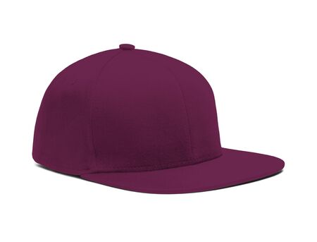 A highly dimension Side View Snapback Cap Mock Up In Magenta Purple Color to help you present your hat designs beautifully. You can customize almost everything in this modern mockup to match your cap design.の写真素材