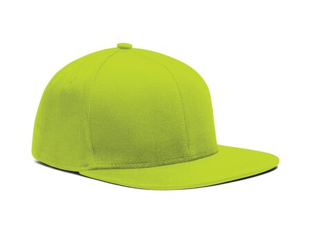 A highly dimension Side View Snapback Cap Mock Up In Lime Punch Color to help you present your hat designs beautifully. You can customize almost everything in this modern mockup to match your cap design.の写真素材