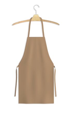 Showcase your design with this Sweet Apron Mock Up In Iced Coffee Color. A realistic look and high resolution mock up to help you present your designs beautifully.の写真素材