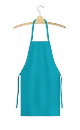 Showcase your design with this Sweet Apron Mock Up In Scuba Blue Color. A realistic look and high resolution mock up to help you present your designs beautifully.の写真素材