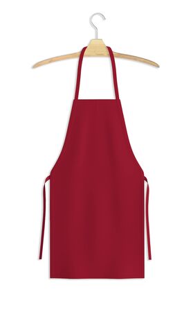 Showcase your design with this Sweet Apron Mock Up In Chili Pepper Color. A realistic look and high resolution mock up to help you present your designs beautifully.の写真素材