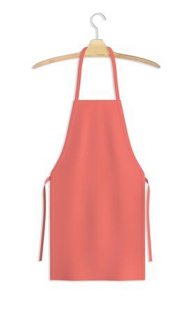 Showcase your design with this Sweet Apron Mock Up In Peach Echo Color. A realistic look and high resolution mock up to help you present your designs beautifully.の写真素材