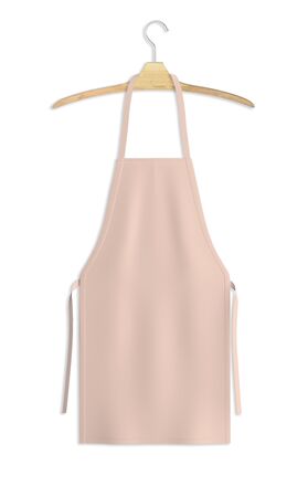 Showcase your design with this Sweet Apron Mock Up In Creme de Peche Color. A realistic look and high resolution mock up to help you present your designs beautifully.の写真素材