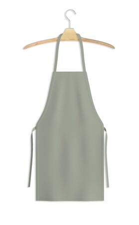 Showcase your design with this Sweet Apron Mock Up In Desert Sage Color. A realistic look and high resolution mock up to help you present your designs beautifully.の写真素材