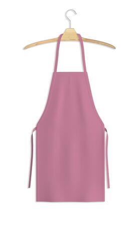 Showcase your design with this Sweet Apron Mock Up In Cashmere Rose Color. A realistic look and high resolution mock up to help you present your designs beautifully.の写真素材