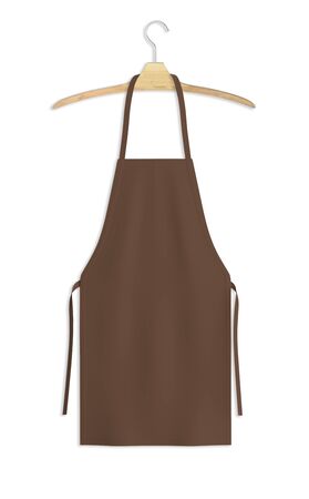 Showcase your design with this Sweet Apron Mock Up In Royal Brown Color. A realistic look and high resolution mock up to help you present your designs beautifully.の写真素材