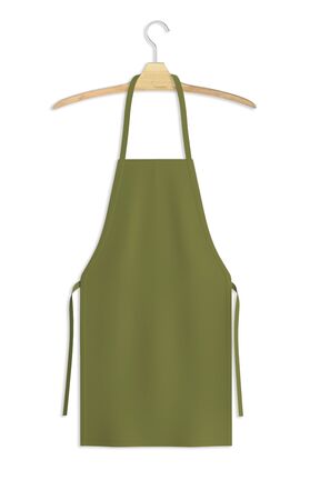 Showcase your design with this Sweet Apron Mock Up In Gold Guacamole Color. A realistic look and high resolution mock up to help you present your designs beautifully.の写真素材