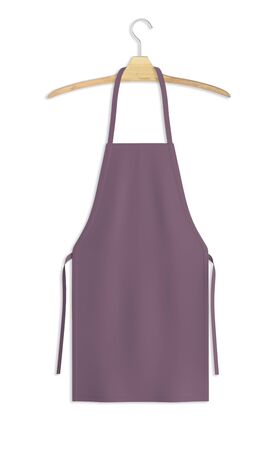 Showcase your design with this Sweet Apron Mock Up In Grapeade Purple Color. A realistic look and high resolution mock up to help you present your designs beautifully.の写真素材