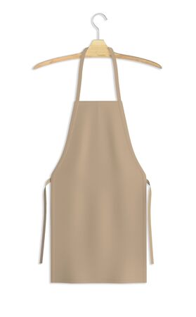 Showcase your design with this Sweet Apron Mock Up In Desert Sand Color. A realistic look and high resolution mock up to help you present your designs beautifully.の写真素材