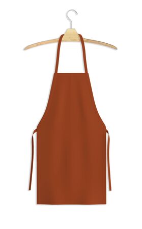 Showcase your design with this Sweet Apron Mock Up In Pottery Clay Color. A realistic look and high resolution mock up to help you present your designs beautifully.の写真素材