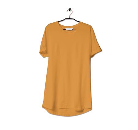 Grab this impressive Realistic Tshirt Mock Up In Butter Scotch Color to give a boost to your brand logo. This mock up are highly Perfect for showcasing your artwork.の写真素材