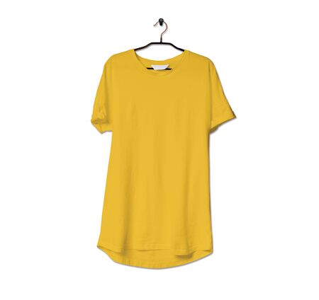 Grab this impressive Realistic Tshirt Mock Up In Freesia Yellow Color to give a boost to your brand logo. This mock up are highly Perfect for showcasing your artwork.の写真素材