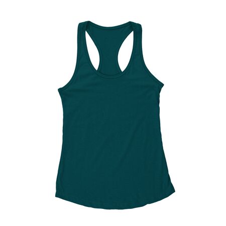 Promote the beauty of your logo or design, with this Simple Female Racerback Tank Top Mock Up In Green Eden Color.の写真素材