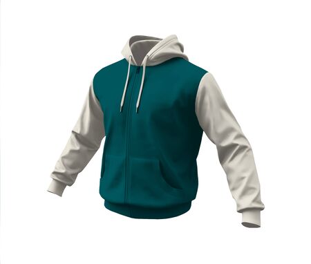 A blank Side View Realistic Hoodie Mockup In Green Eden Color to help your designs process more faster.の写真素材