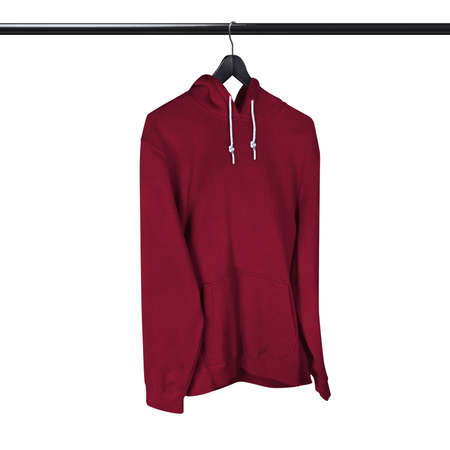 Prepare your pictures, then add into this Side View Professional Hoodie Mockup In Red Bud Color With Hanger, and get ready to start selling more.の写真素材