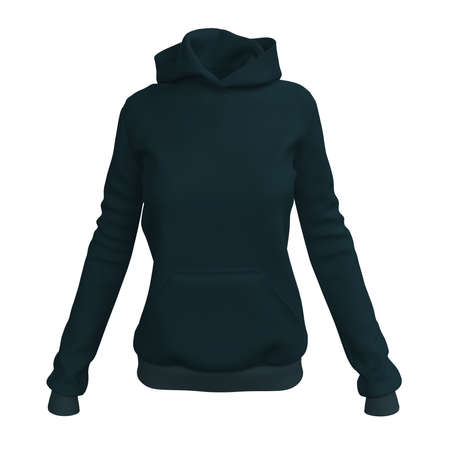 This Front View Beauty Women's Hoodie Mockup In Royal Black Color, will make your designs stand out and look amazingの写真素材