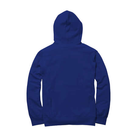With simple multiple clicks, you may visualize your designs on this Back View Excellent Zip Up Hoodie Mockup In Deep Ultramarine Color.の写真素材