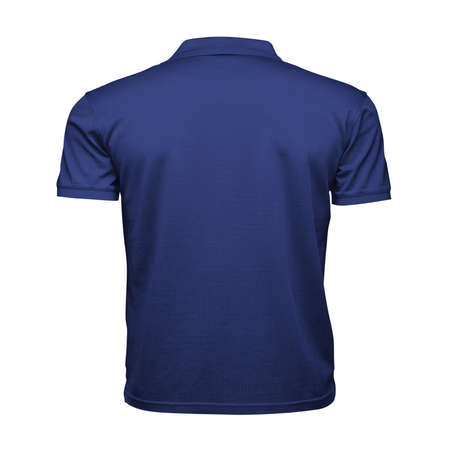 Just place your picture on this Back View Fancy Men's Collar T Shirt Mockup In Deep Ultramarine Color, and your products will be ready to be advertised.の写真素材