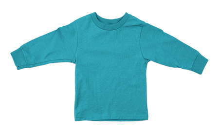 Jump straight into creating lovely pictures for your design, with this Front View Impressive Toddler Longsleeve T Shirt Mokup In Blue Curacao Color.の写真素材