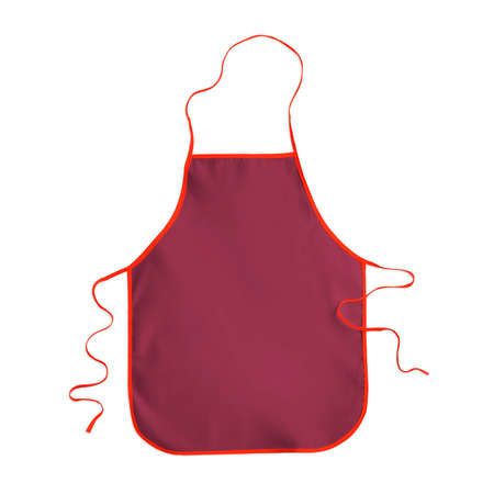 With this Excellent Apron Mockup In Red Bud Color, promote your brand logo and design.の写真素材