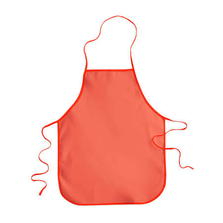 With this Excellent Apron Mockup In Camellia Orange Color, promote your brand logo and design.の写真素材