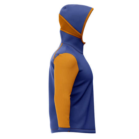 A modern Side View Excellent Basket Ball Hoodie Mockup In Deep Ultramarine Color template to make your work more faster.の写真素材