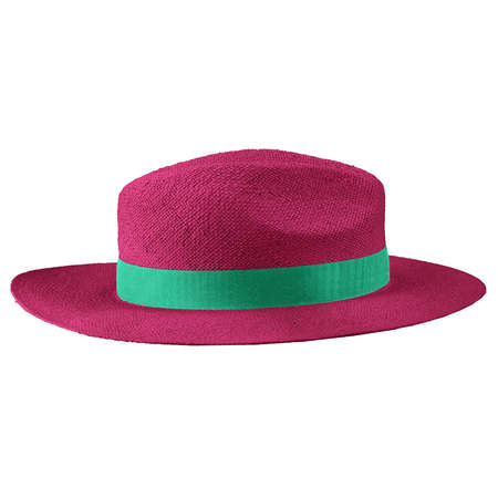 Amazing Panama Hat Mockup In Cherries Jubilee Color, to help you customize your brand logo or designs like a pro.の写真素材