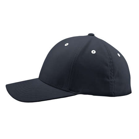 A Side View Excellent Cap Mock Up In Black Carbon Color, for creating a gorgeous and believable Hoodie templateの写真素材