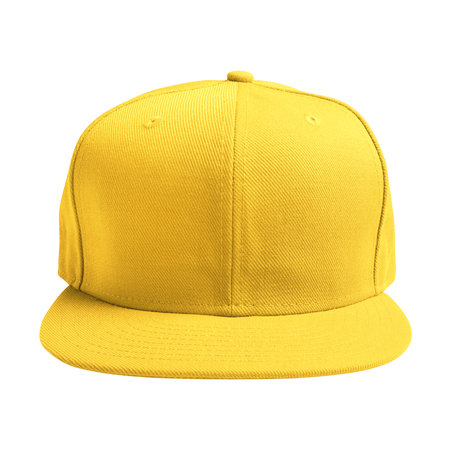 This Front View Luxurious Cap Mockup In Lemon Zest Colorの写真素材