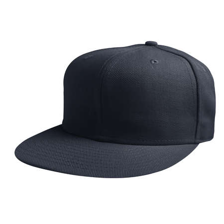 This Half Side View Luxurious Cap Mockup In Dark Sapphire Color, is made to shorten your editing process.の写真素材
