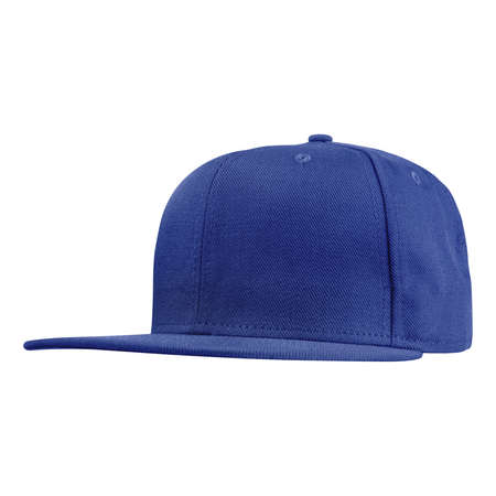 This Side Perspective View Luxurious Cap Mockup In Deep Ultramarine Color is easy to use. Add your graphic into this mock-up as well as you like.の写真素材