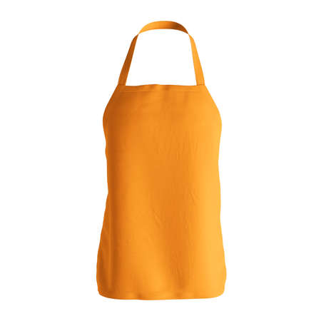 This Sweet  Apron Mockup In Flame Orange Color, will give a perfect scene to make your designs products more life.の写真素材