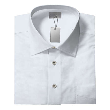 Promote the beauty of  or design, with this Folded Men's Casual Dress Mockup In Bright White Color.の写真素材