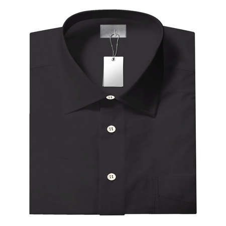 Promote the beauty of  design, with this Folded Men's Casual Dress Mockup In Black Onyx Color.の写真素材