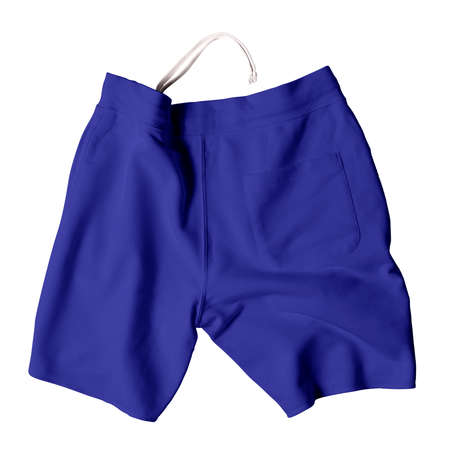 This Back Perspective View of Amazing Shorts Mockup In Royal Blue Color, is a simple blank template and ready to use.の写真素材