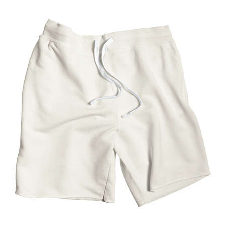 With this Front Perspective View of Amazing Shorts Mockup In White Tofu Color, your design will look more real.の写真素材