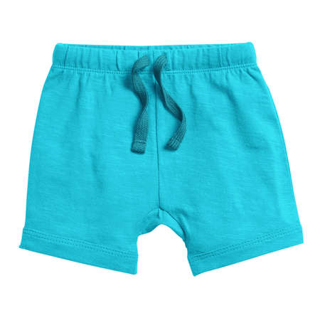Showcase your products like a graphic design pro, with this Classical Baby Shorts Mockup In Blue Curacao Color.の写真素材