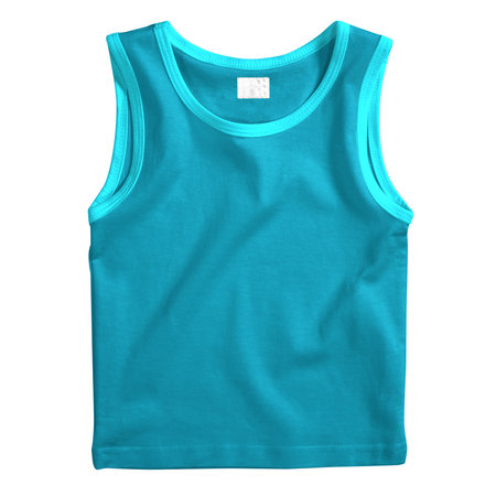 We try to make your selling easier. Just place your design on this Front View Impressive Baby Tank Top Mockup In Blue Curacao Color.の写真素材