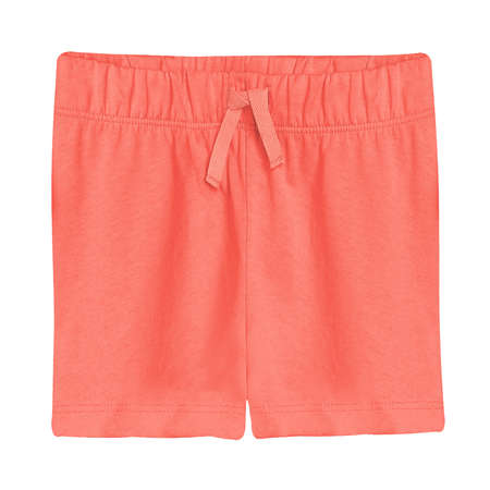 You can customize almost everything in this Front View Cute Baby Cotton Shorts Mockup In Fusion Coral Color, add your graphic as well as you wantの写真素材