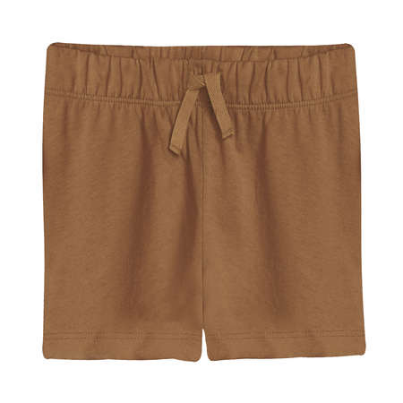You can customize almost everything in this Front View Cute Baby Cotton Shorts Mockup In Brown Sugar Color, add your graphic as well as you wantの写真素材