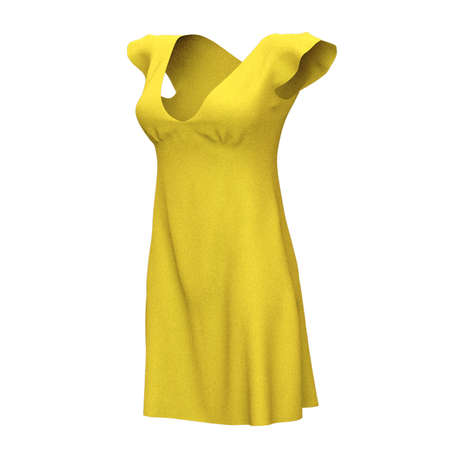 Visualize your designs with just a couple of clicks in this Left Side View Amazing Women's Dress Mockup In Prime Rose Color.の写真素材