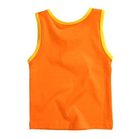With these Back View Impressive Baby Tank Top Mockup In Flame Orange Color you donât have to wait for your brand artwork to be done. Add your graphic into this HD Mock-up.の写真素材
