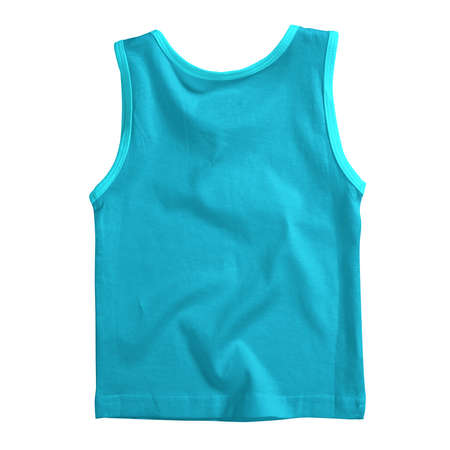 With these Back View Impressive Baby Tank Top Mockup In Blue Curacao Color you donât have to wait for your brand artwork to be done. Add your graphic into this HD Mock-up.の写真素材