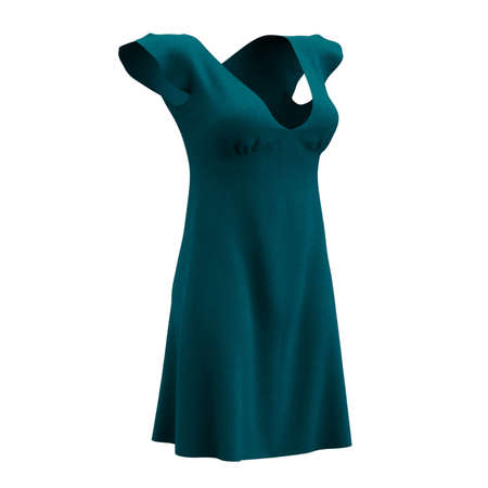 Use this Right Side View Amazing Women's Dress Mockup In Green Eden Color, is an easy and stylish way to present your designsの写真素材