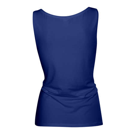 Instantly create beautiful images for your designs, with this Back View Wonderful Girl's Tank Top In Deep Ultramarine Color.の写真素材
