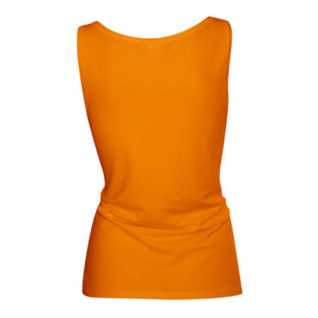 Instantly create beautiful images for your designs, with this Back View Wonderful Girl's Tank Top In Carrot Curl Color.の写真素材