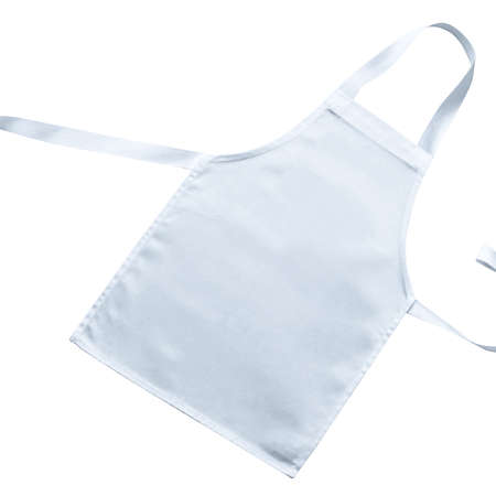 Give a realistic touch to your design with this Front Perspective View Sweet Kids Apron Mockup In Bright White Color.の写真素材