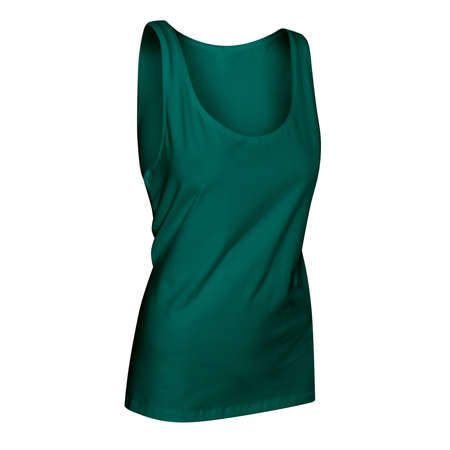 By using this Side View Wonderful Girl's Tank Top In Alpine Green Color, show off your design style like a pro,の写真素材
