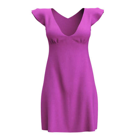 With this Front View Amazing Women's Dress Mockup In Royal Lilac Color you donât have to wait for your artwork to be done.の写真素材